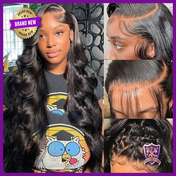 13x6 HD Lace Front Wig 28 Inch Body Wave Human Hair Glueless Wear and Go main image 6